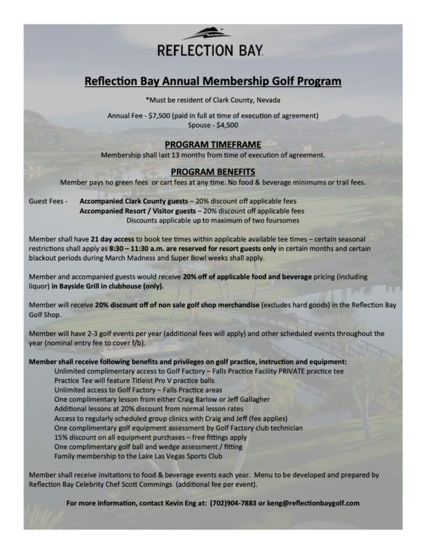 High Performance Golf Membership Flyer April 2022